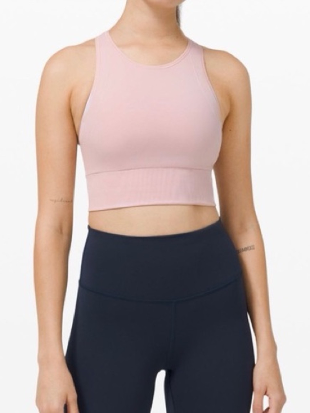 Lululemon Energy Bra High-Neck Longline - Light Pink